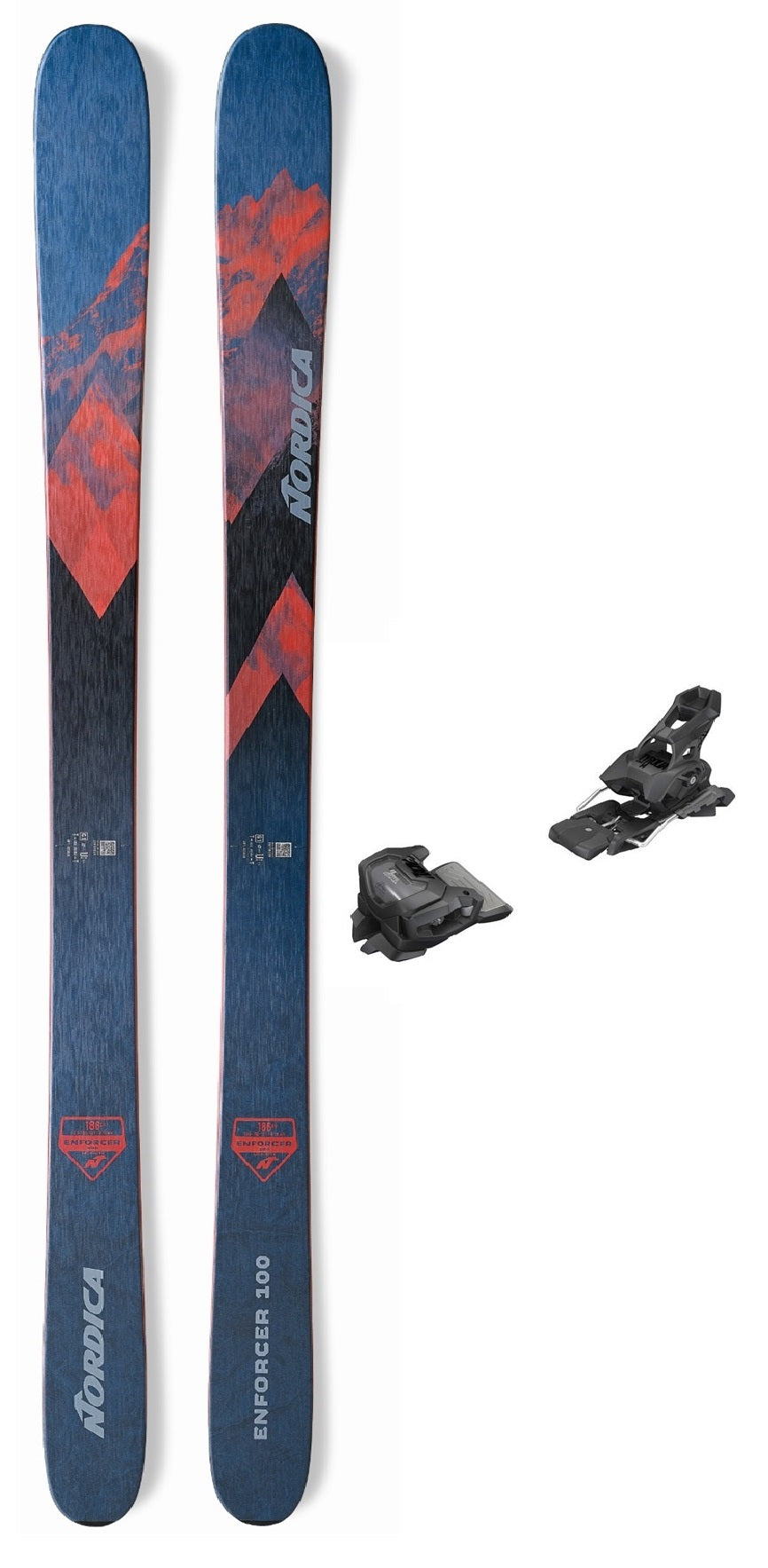 Nordica Enforcer 100 Snow Skis with Attack 14 Bindings
