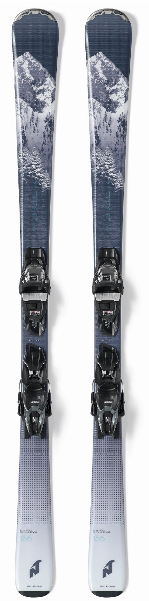 Nordica Wild Belle 74 Ladies Snow Skis With Marker FDT10 Bindings
